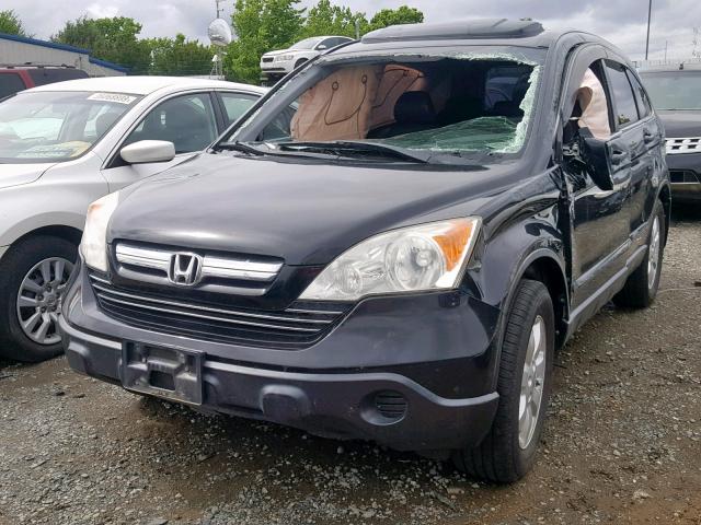 JHLRE48798C059398 - 2008 HONDA CR-V EXL BLACK photo 2