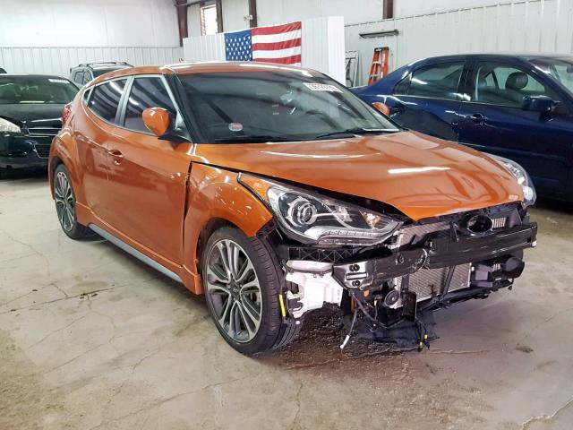 KMHTC6AE0GU301111 - 2016 HYUNDAI VELOSTER T ORANGE photo 1