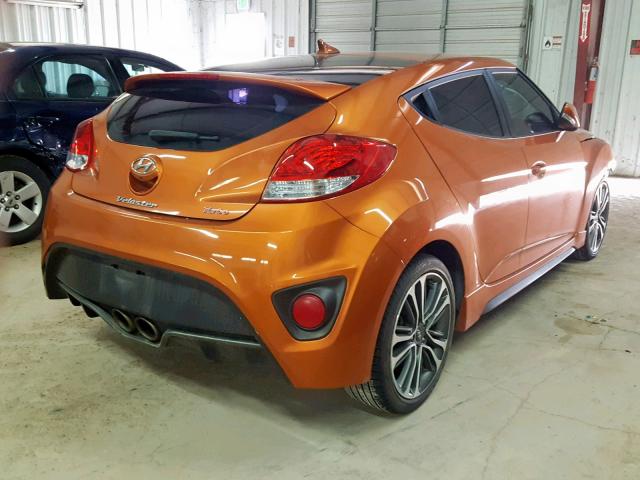 KMHTC6AE0GU301111 - 2016 HYUNDAI VELOSTER T ORANGE photo 4