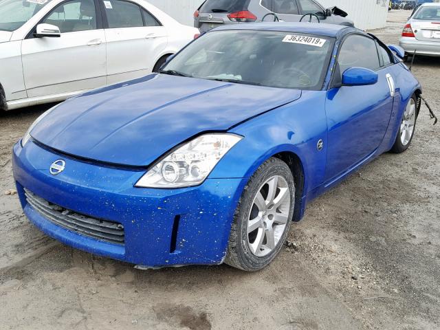 JN1AZ34E65M655090 - 2005 NISSAN 350Z COUPE BLUE photo 2