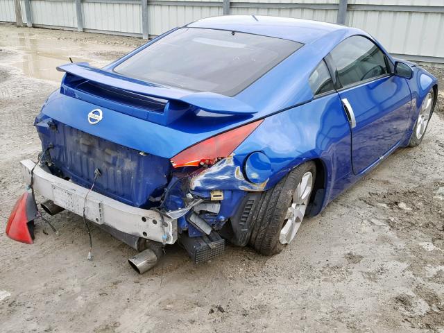 JN1AZ34E65M655090 - 2005 NISSAN 350Z COUPE BLUE photo 4