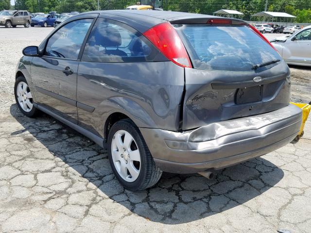 3FAFP31312R146089 - 2002 FORD FOCUS ZX3 GRAY photo 3