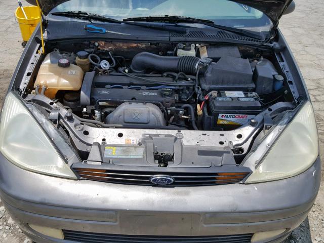 3FAFP31312R146089 - 2002 FORD FOCUS ZX3 GRAY photo 7