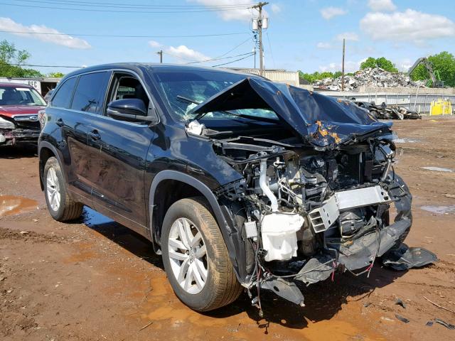 5TDBKRFH5FS132875 - 2015 TOYOTA HIGHLANDER BLACK photo 1