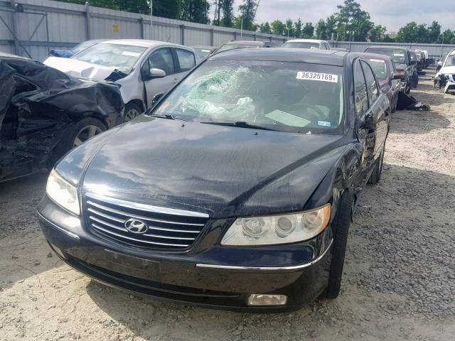 KMHFC46F96A121127 - 2006 HYUNDAI AZERA SE BLACK photo 2