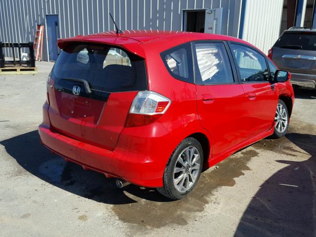 JHMGE8H55CC008871 - 2012 HONDA FIT SPORT RED photo 4