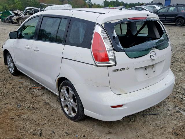 JM1CR2WL8A0363843 - 2010 MAZDA 5 WHITE photo 3