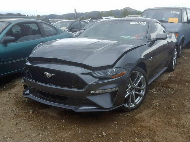 1FA6P8CF4J5181196 - 2018 FORD MUSTANG GT GRAY photo 2