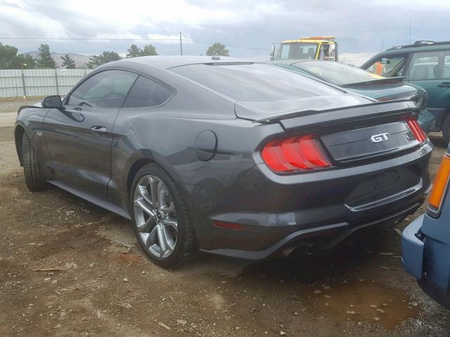 1FA6P8CF4J5181196 - 2018 FORD MUSTANG GT GRAY photo 3