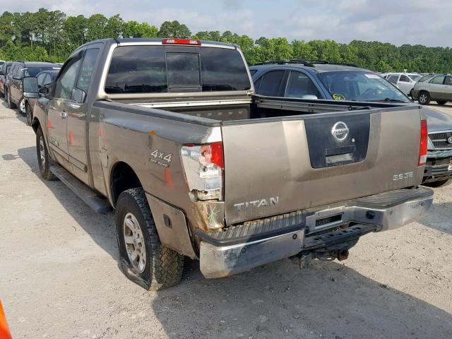 1N6BA06B47N206320 - 2007 NISSAN TITAN XE BROWN photo 3