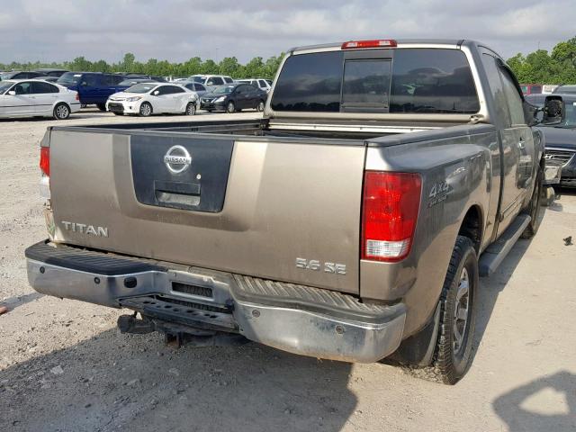 1N6BA06B47N206320 - 2007 NISSAN TITAN XE BROWN photo 4