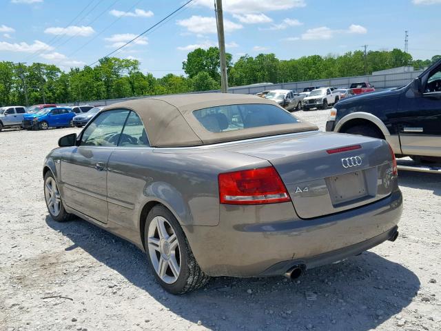 WAUDF48HX8K004488 - 2008 AUDI A4 2.0T CA GRAY photo 3