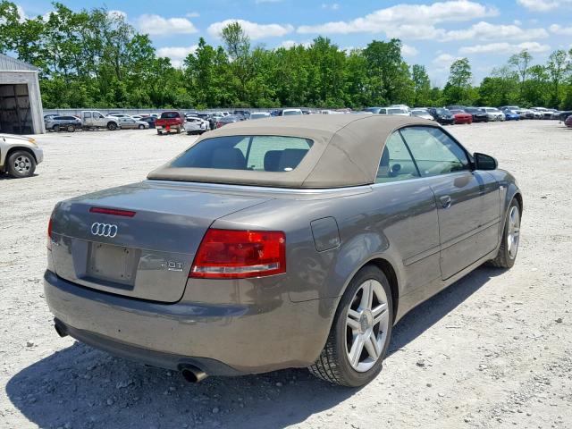 WAUDF48HX8K004488 - 2008 AUDI A4 2.0T CA GRAY photo 4