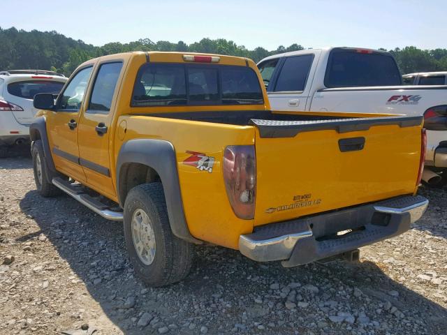 1GCDT136958265619 - 2005 CHEVROLET COLORADO YELLOW photo 3