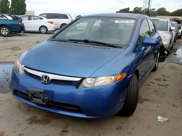 2HGFA16938H532550 - 2008 HONDA CIVIC EXL BLUE photo 2