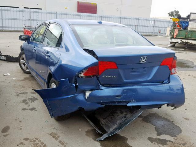 2HGFA16938H532550 - 2008 HONDA CIVIC EXL BLUE photo 3