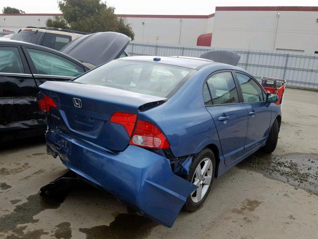 2HGFA16938H532550 - 2008 HONDA CIVIC EXL BLUE photo 4