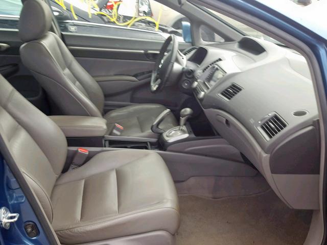 2HGFA16938H532550 - 2008 HONDA CIVIC EXL BLUE photo 5