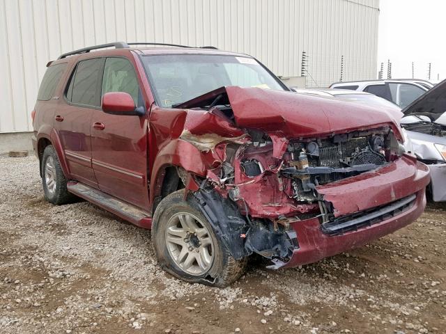 5TDBT48A26S276206 - 2006 TOYOTA SEQUOIA LI RED photo 1