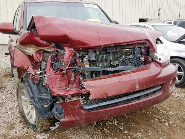 5TDBT48A26S276206 - 2006 TOYOTA SEQUOIA LI RED photo 9