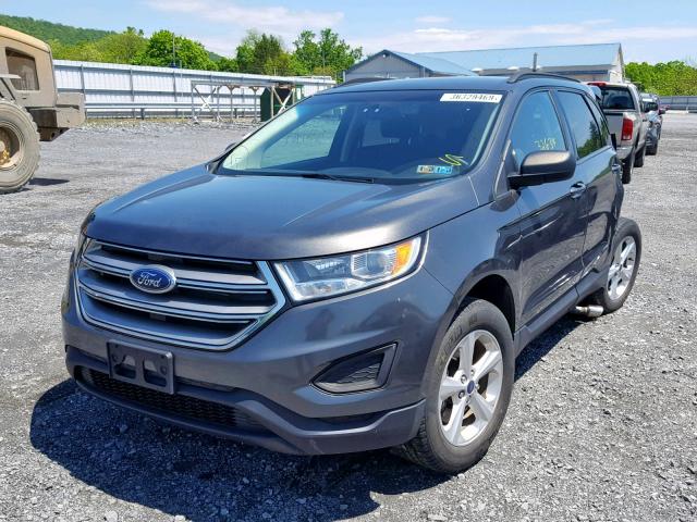 2FMTK4G83FBB75694 - 2015 FORD EDGE SE CHARCOAL photo 2