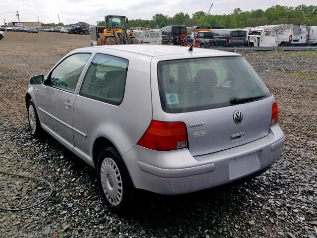 9BWBK61JX34017839 - 2003 VOLKSWAGEN GOLF GL SILVER photo 3