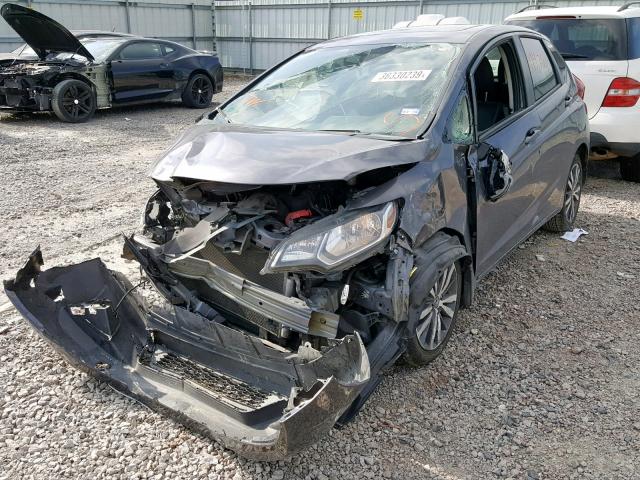 3HGGK5H86FM750901 - 2015 HONDA FIT EX GRAY photo 2