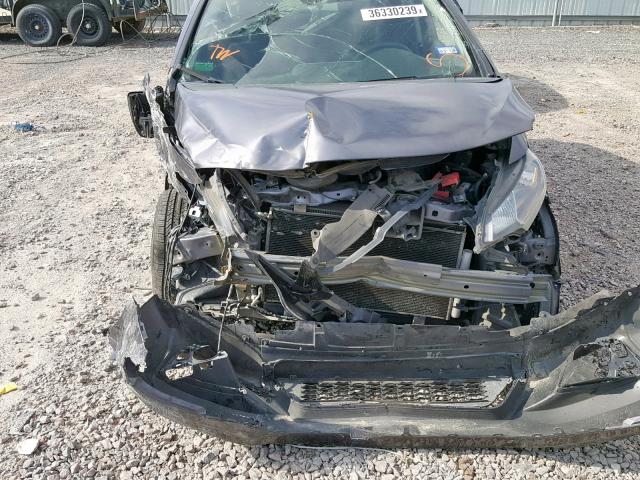 3HGGK5H86FM750901 - 2015 HONDA FIT EX GRAY photo 9