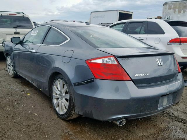 1HGCS2B80AA002821 - 2010 HONDA ACCORD EXL GRAY photo 3