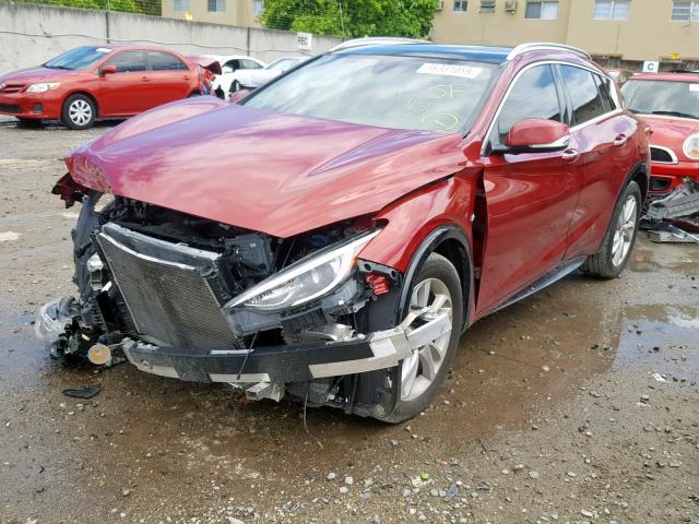 SJKCH5CP1JA043847 - 2018 INFINITI QX30 BASE RED photo 2