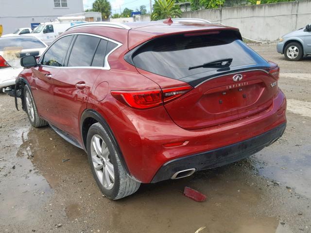 SJKCH5CP1JA043847 - 2018 INFINITI QX30 BASE RED photo 3
