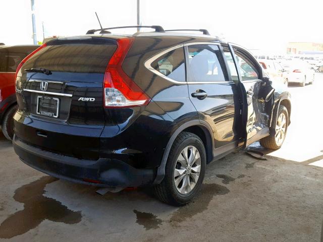 5J6RM4H71EL103352 - 2014 HONDA CR-V EXL BLACK photo 4