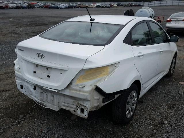 KMHCT4AE5GU160685 - 2016 HYUNDAI ACCENT SE WHITE photo 4