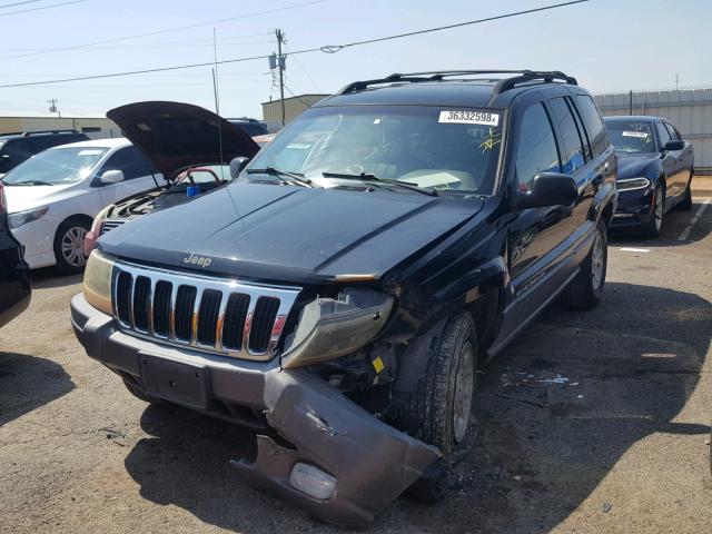 1J4GX48S51C710383 - 2001 JEEP GRAND CHER BLACK photo 2