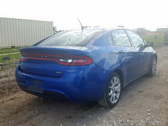 1C3CDFBA6DD141894 - 2013 DODGE DART SXT BLUE photo 4