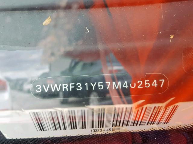 3VWRF31Y57M402547 - 2007 VOLKSWAGEN NEW BEETLE Qırmızı foto 10