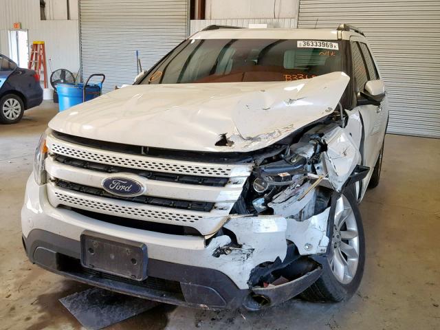 1FM5K7F83DGB33687 - 2013 FORD EXPLORER L WHITE photo 2