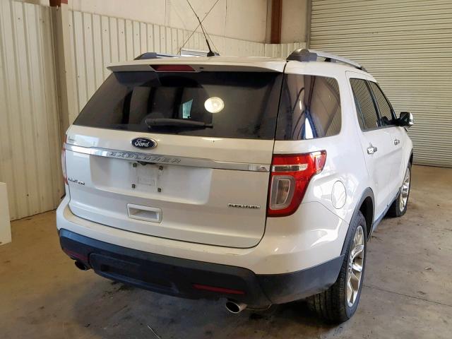 1FM5K7F83DGB33687 - 2013 FORD EXPLORER L WHITE photo 4