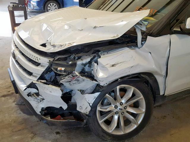 1FM5K7F83DGB33687 - 2013 FORD EXPLORER L WHITE photo 9