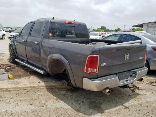 1C6RR7VT9ES342817 - 2014 RAM 1500 LARAM GRAY photo 3