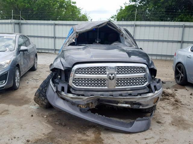 1C6RR7VT9ES342817 - 2014 RAM 1500 LARAM GRAY photo 9