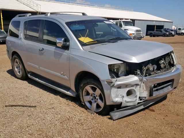 5N1AA08A96N721567 - 2006 NISSAN ARMADA SE SILVER photo 1