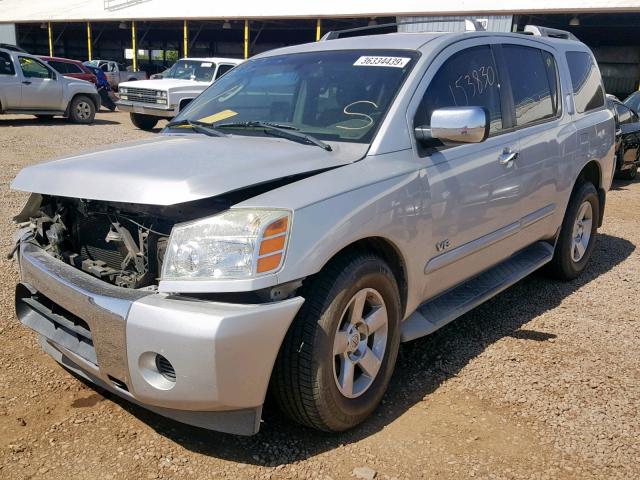 5N1AA08A96N721567 - 2006 NISSAN ARMADA SE SILVER photo 2