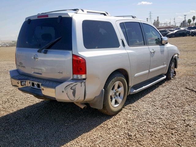 5N1AA08A96N721567 - 2006 NISSAN ARMADA SE SILVER photo 4