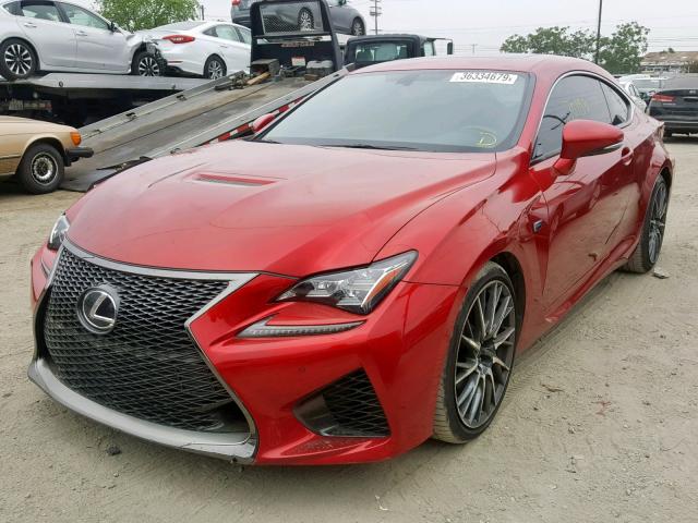 JTHHP5BC6F5001005 - 2015 LEXUS RC-F RED photo 2