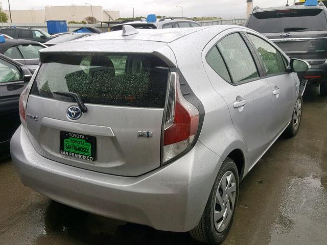 JTDKDTB38F1111677 - 2015 TOYOTA PRIUS C GRAY photo 4