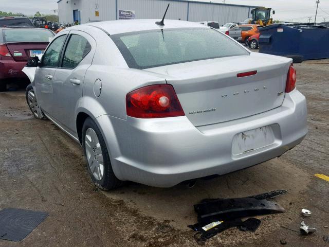 1B3BD4FG0BN559029 - 2011 DODGE AVENGER EX SILVER photo 3