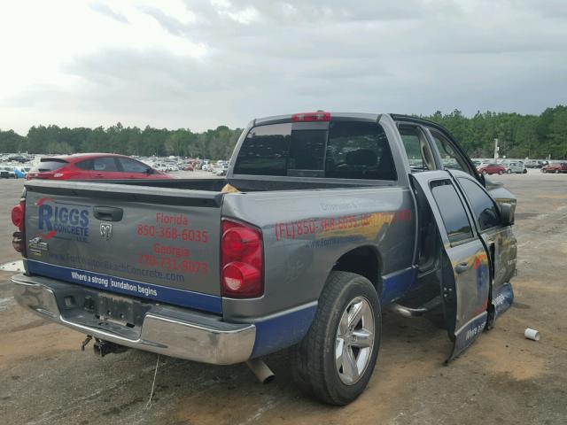 1D7HA18N78J143786 - 2008 DODGE RAM 1500 S GRAY photo 4