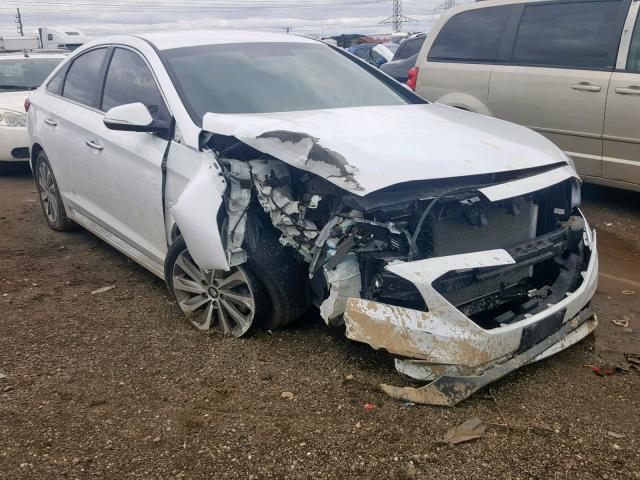 5NPE34AF2FH047971 - 2015 HYUNDAI SONATA SPO WHITE photo 1