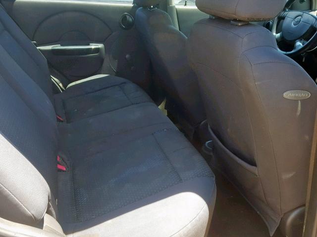 KL1TD56626B563923 - 2006 CHEVROLET AVEO BASE Qara foto 6
